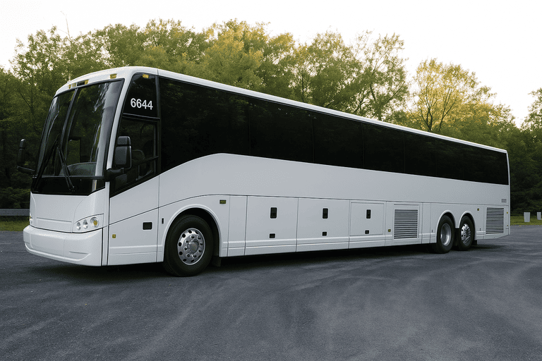exterior of Ann Arbor Coach Bus Service coach bus