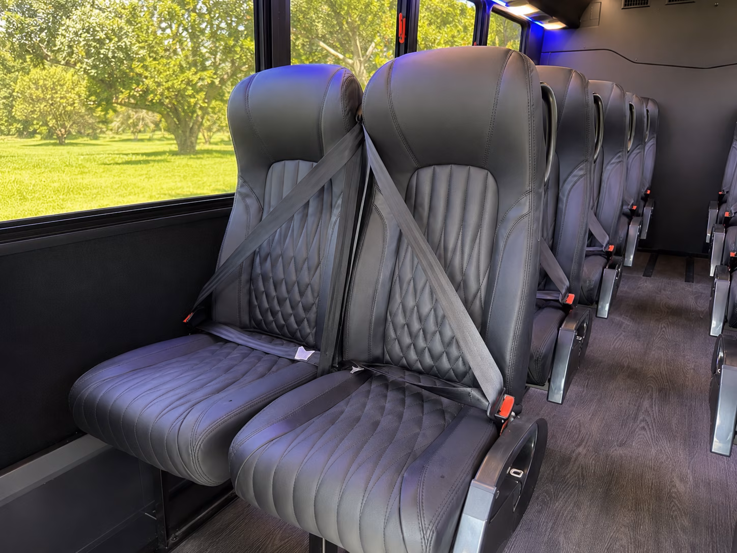 ann arbor 20 passenger minibus inside