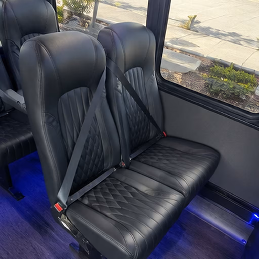 ann arbor 25 passenger minibus inside
