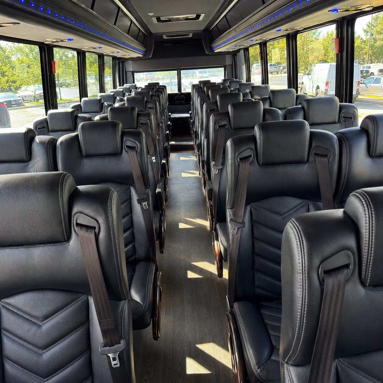 ann arbor 28 passenger minibus interior
