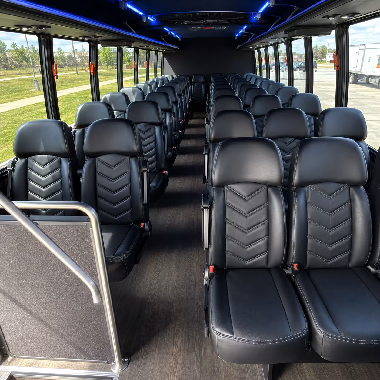 ann arbor 30 passenger minibus inside