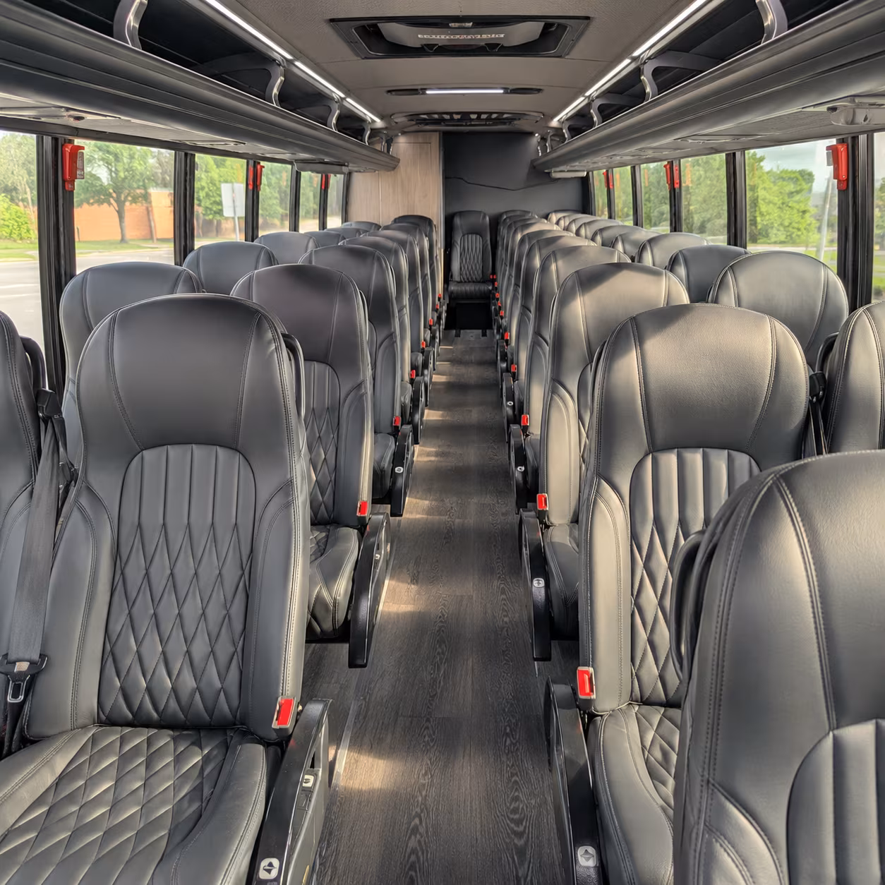 ann arbor 30 passenger minibus interior