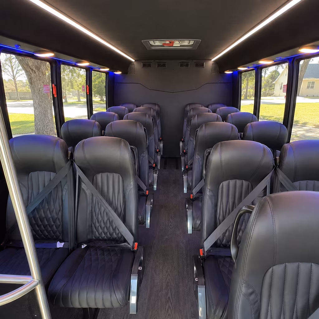 ann arbor 35 passenger minibus inside
