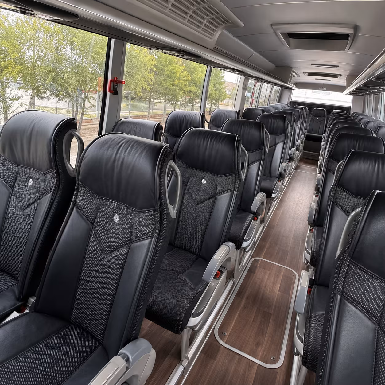 ann arbor 56 passenger charter bus interior