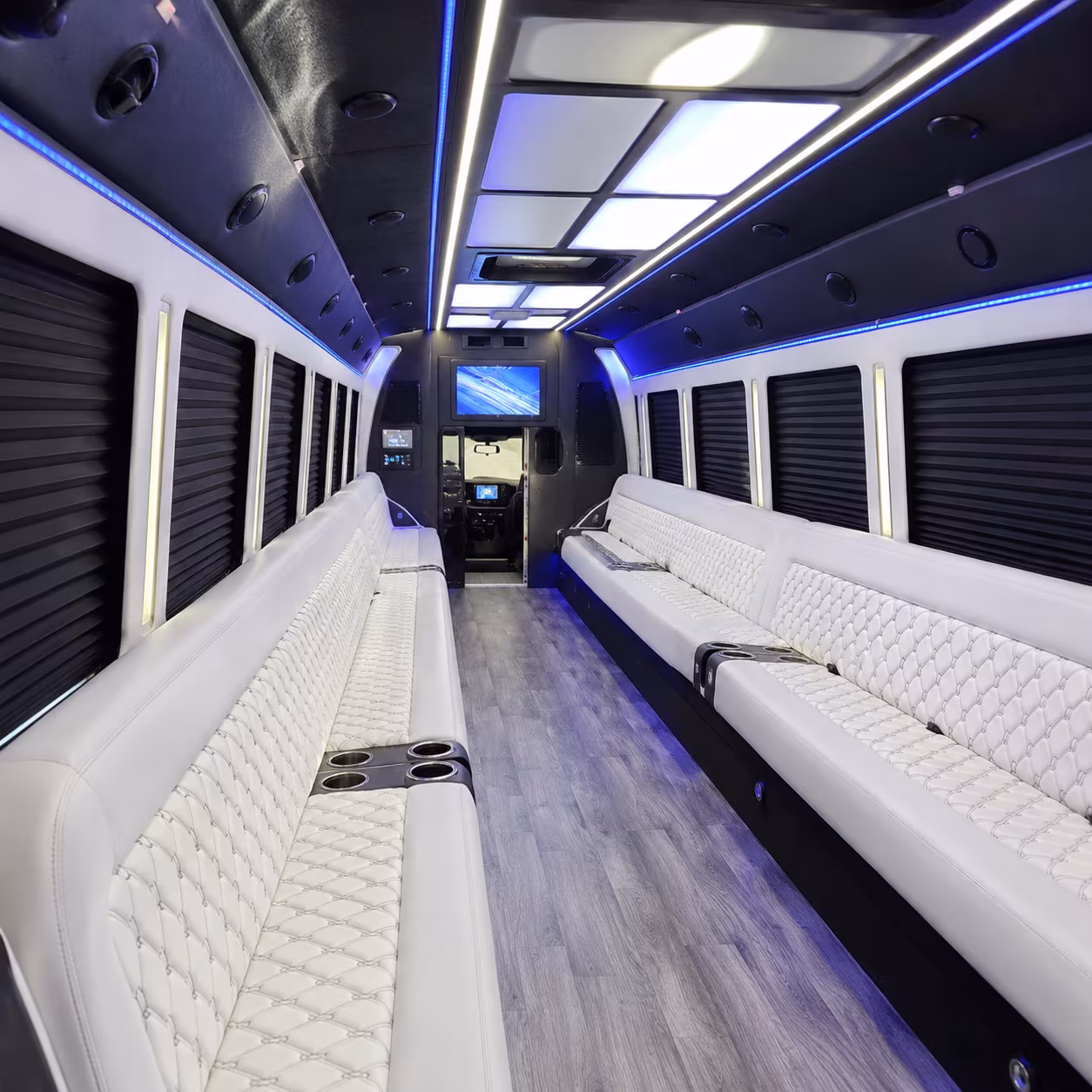 ann arbor party bus rental interior